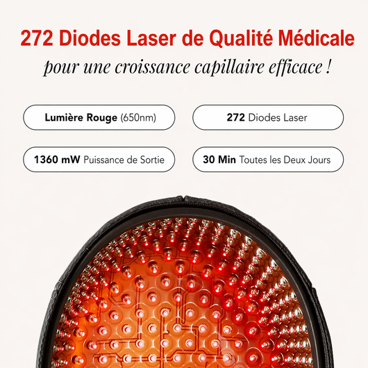 Casquette laser XL haut de gamme pour une couverture maximale