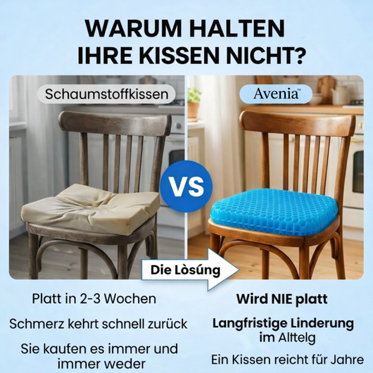 Das Kissen, das Sitzschmerzen lindert
